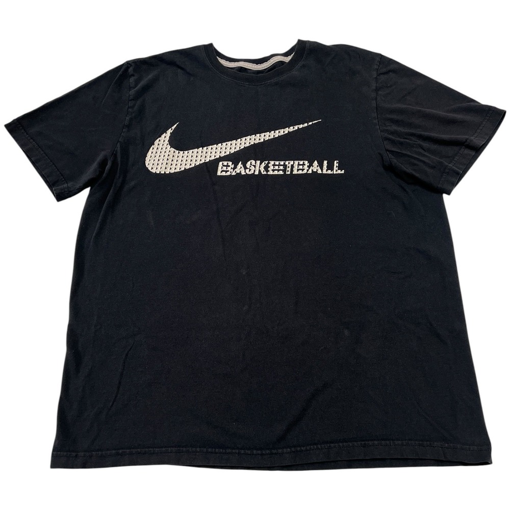 Nike T-Shirt Men's Standard Fit Size XL Black Basketball Geometric Graphic Print - Picture 1 of 7